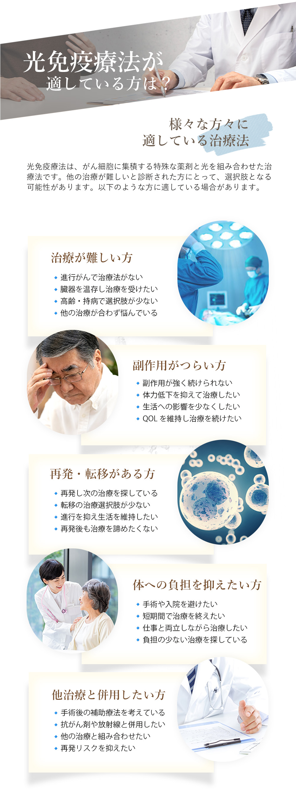 光免疫療法が適している方