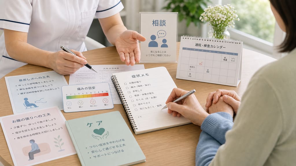 腹膜播種や腹水など卵巣がんの転移に伴う症状を整理する資料