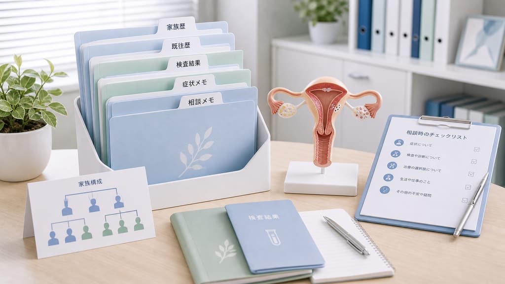 卵巣がんの原因やリスク要因を相談する前に家族歴や検査結果を整理する資料
