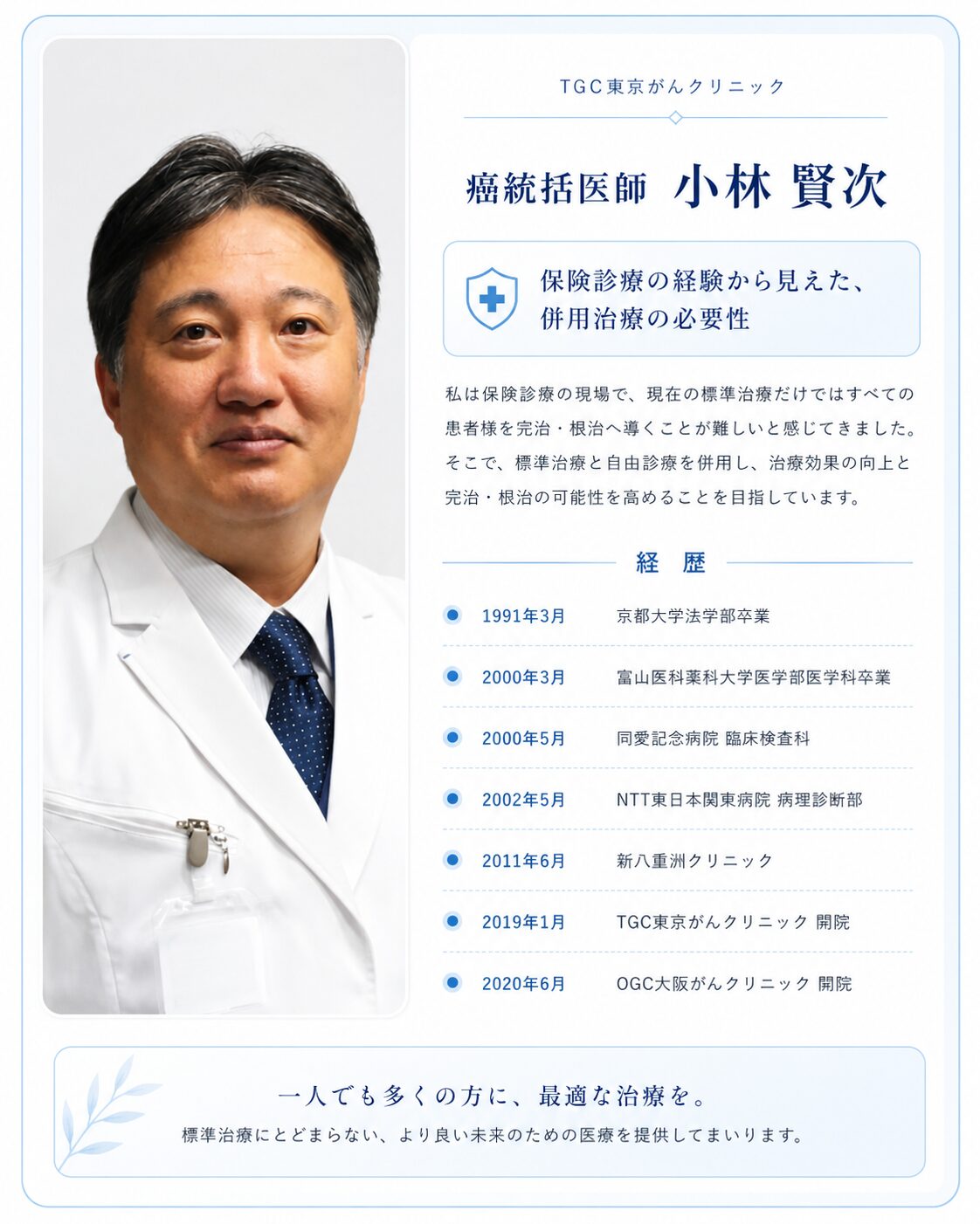 癌統括医師　小林賢次