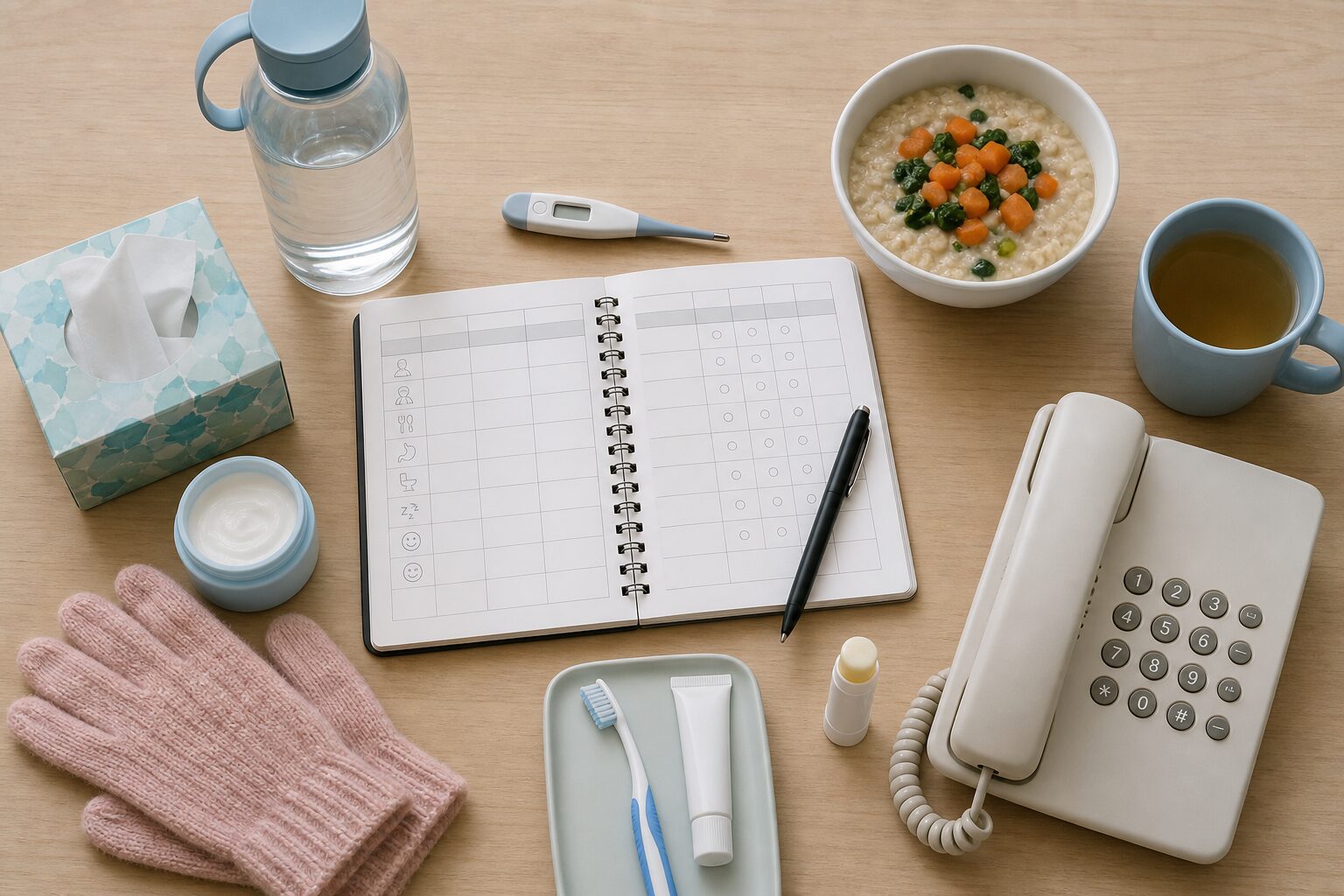 抗がん剤治療中の副作用を記録し医療機関へ相談するための用品