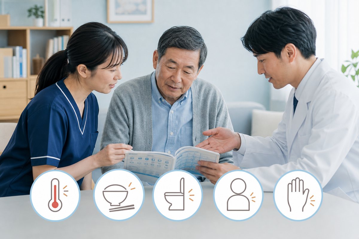抗がん剤の副作用記録を看護師と薬剤師に相談する膵臓がん患者