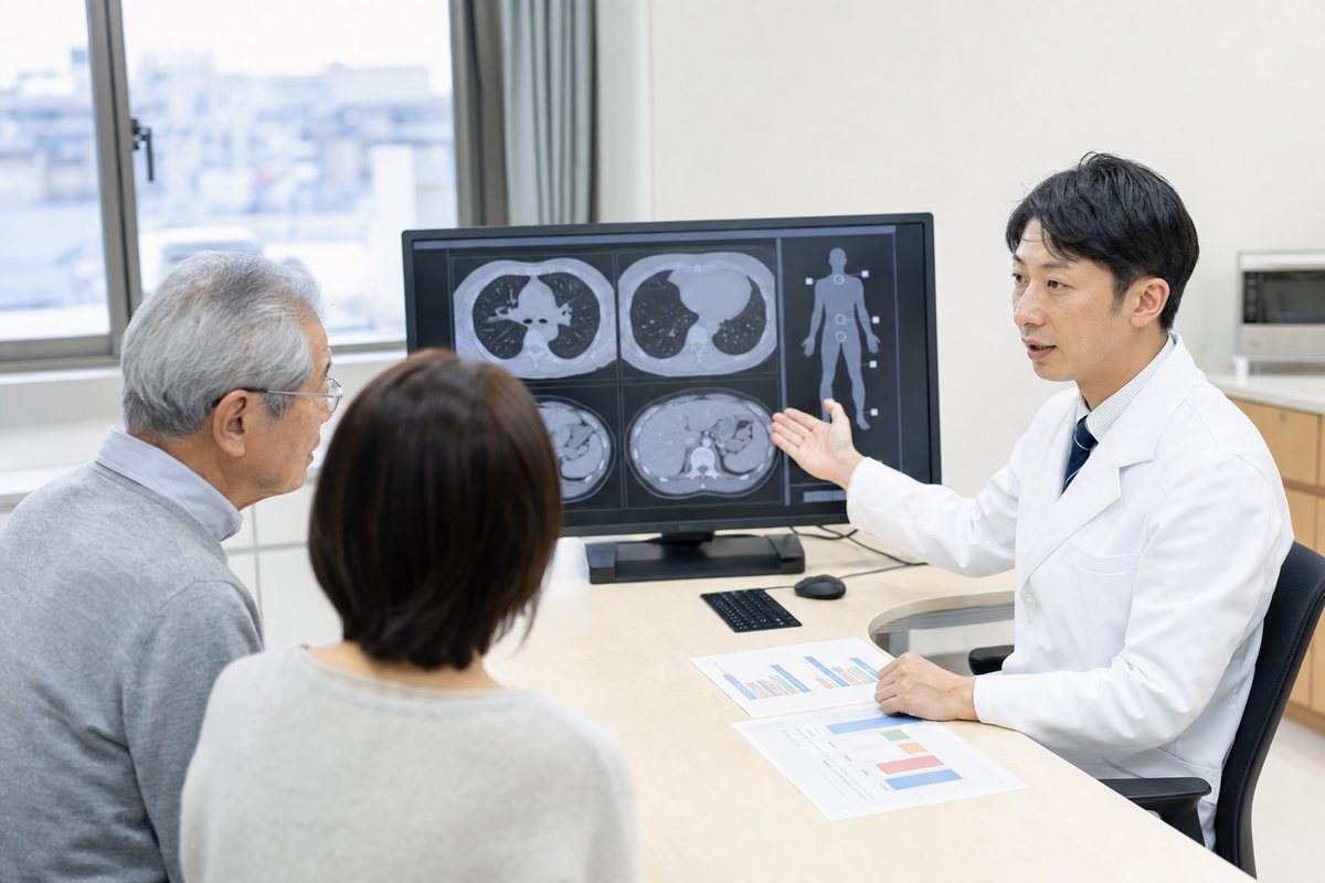 膵臓がんステージ4の全身画像と血液検査を確認する診察