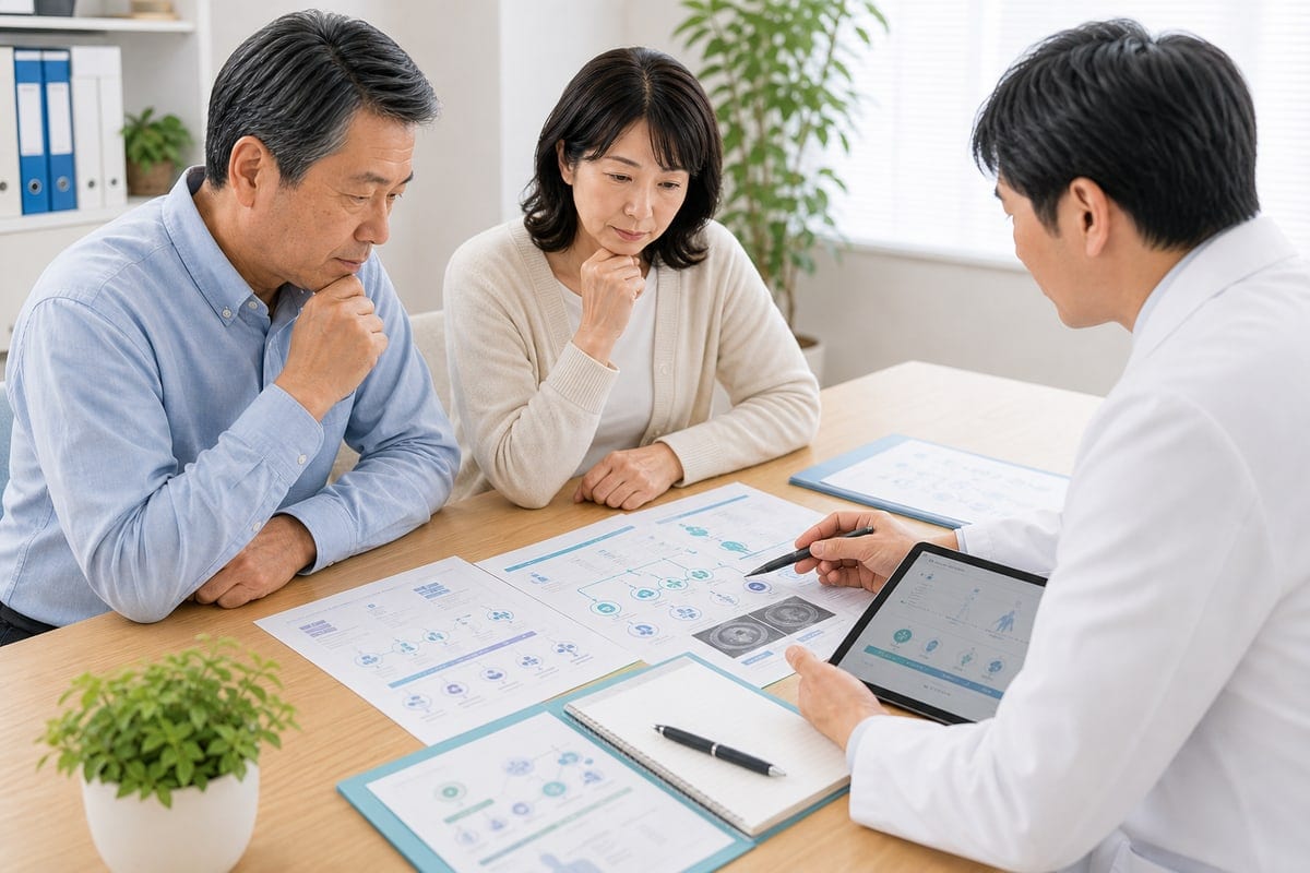前立腺がんの検査について医師に相談する場面