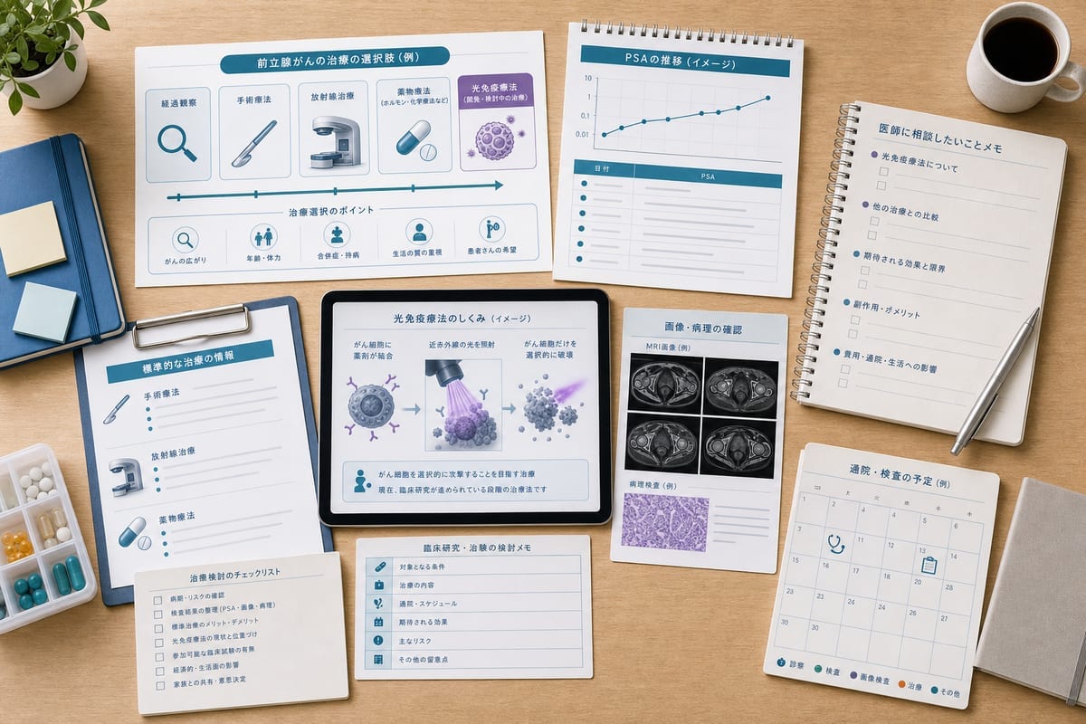 前立腺がんの光免疫療法について標準治療との関係を確認する資料