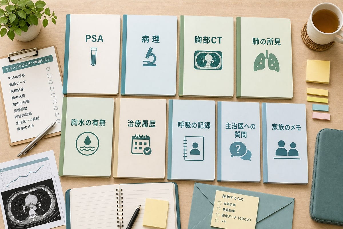前立腺がん肺転移の相談前にPSAや胸部CTや呼吸症状を整理する資料