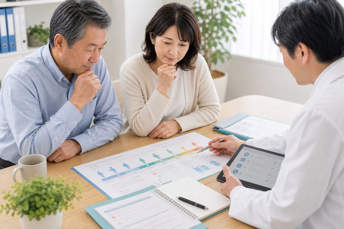 前立腺がんのステージと治療方針を相談する場面
