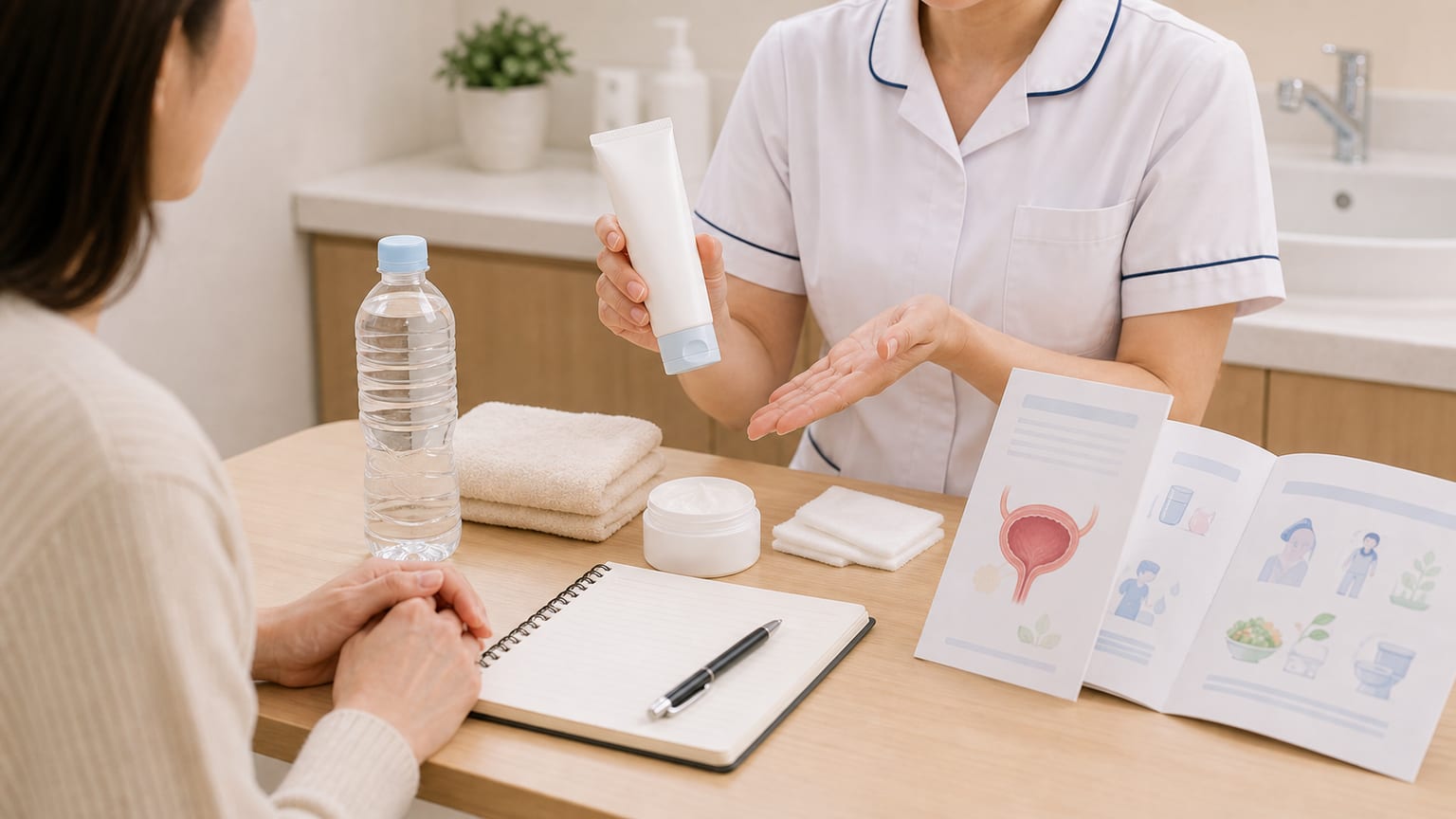 膀胱がん放射線治療中の排尿症状や腸の症状や皮膚や疲労を確認する医療画像
