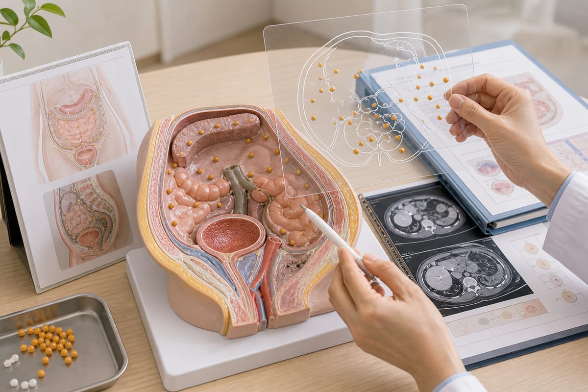膀胱がんの腹膜播種について医療資料で確認する画像