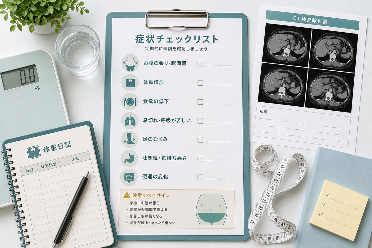 前立腺がんの腹水で確認したい腹部膨満や体重増加や息切れのチェックリスト