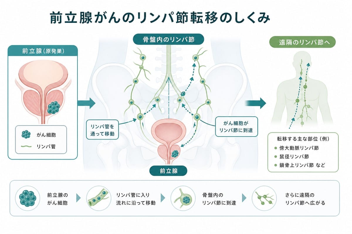 前立腺がんのリンパ節転移とは？特徴と治療選択肢を解説