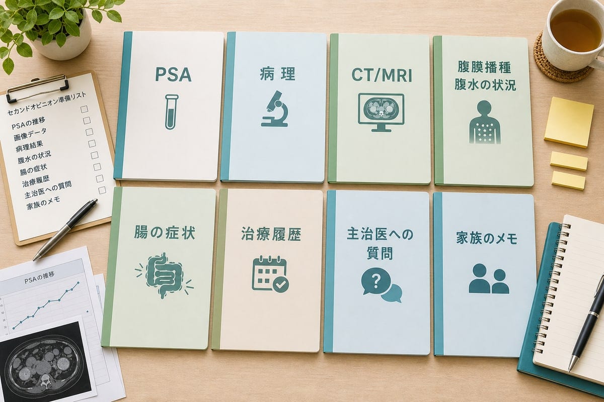 前立腺がん腹膜播種の相談前にPSAや画像検査や腹水や治療歴を整理する資料