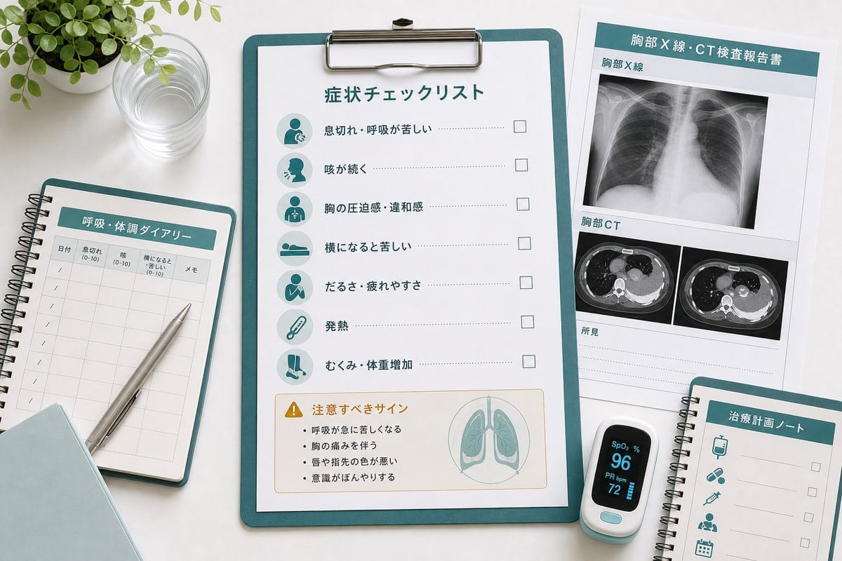 前立腺がんの胸水で確認したい息切れや咳や胸の圧迫感のチェックリスト