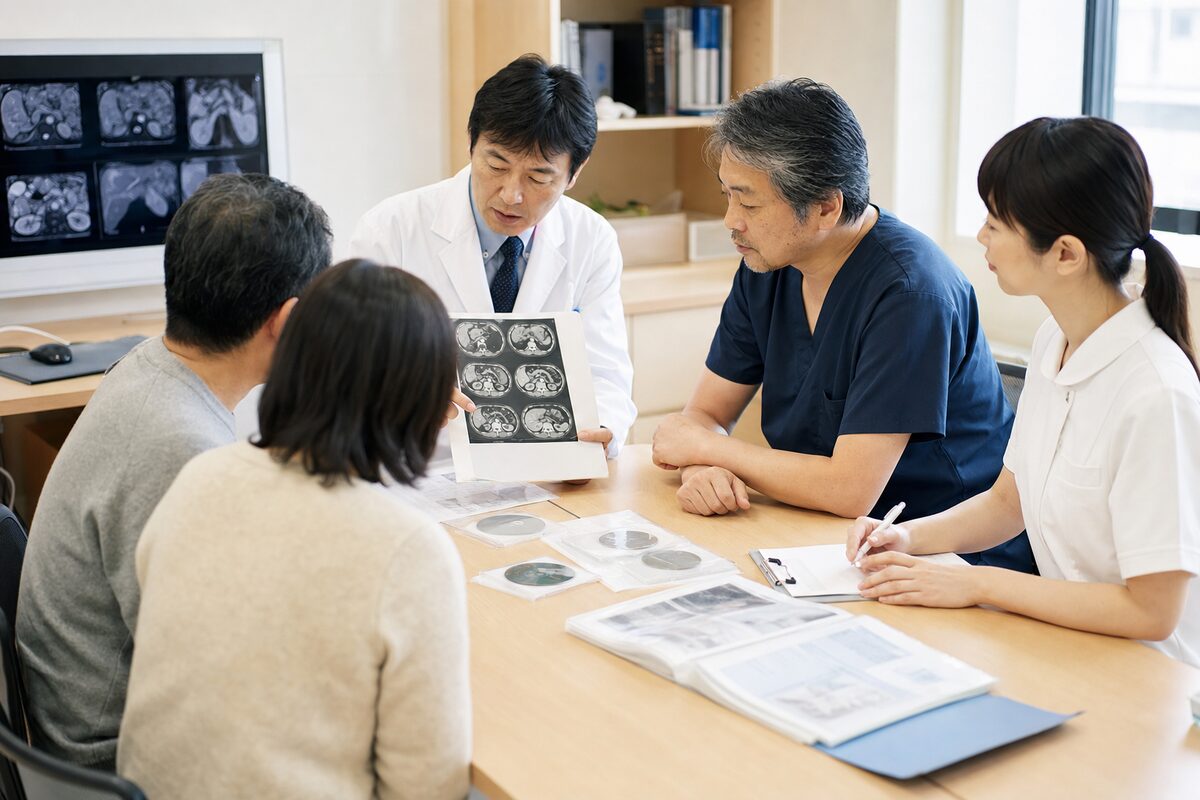 直腸がん肝転移の治療方針について多職種のセカンドオピニオンを受ける患者様