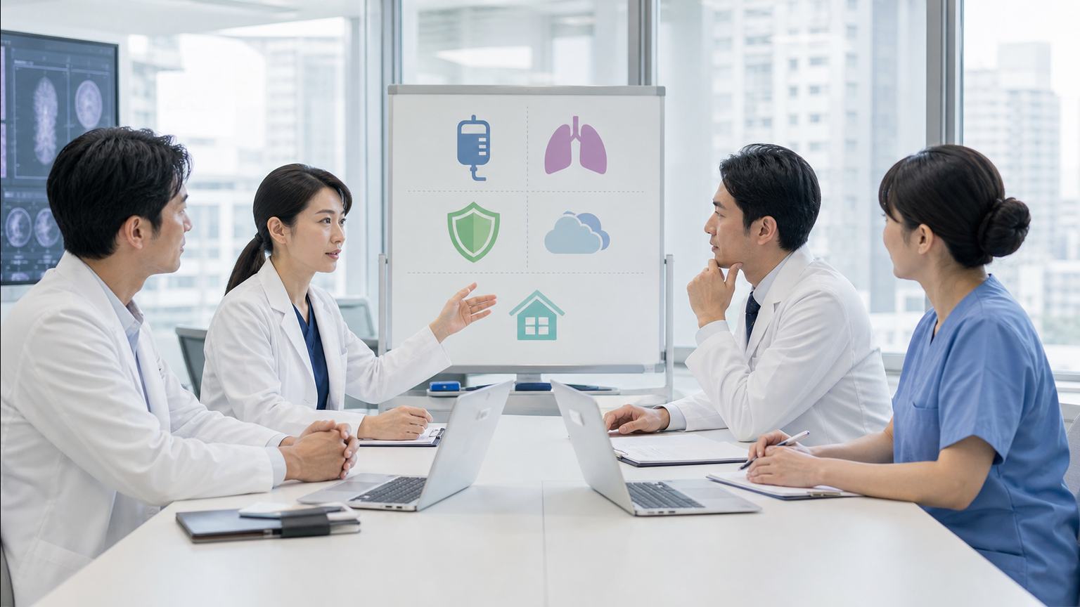 胃がん胸水の薬物療法・排液・再貯留対策を検討する多職種チーム