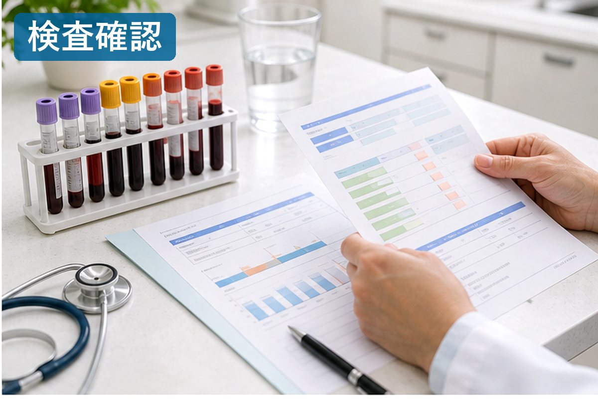 甲状腺がん肝転移の検査結果を整理する明るい資料