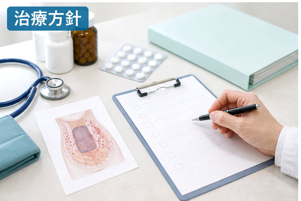 甲状腺がん腹膜播種の治療方針と生活準備を示す明るい資料