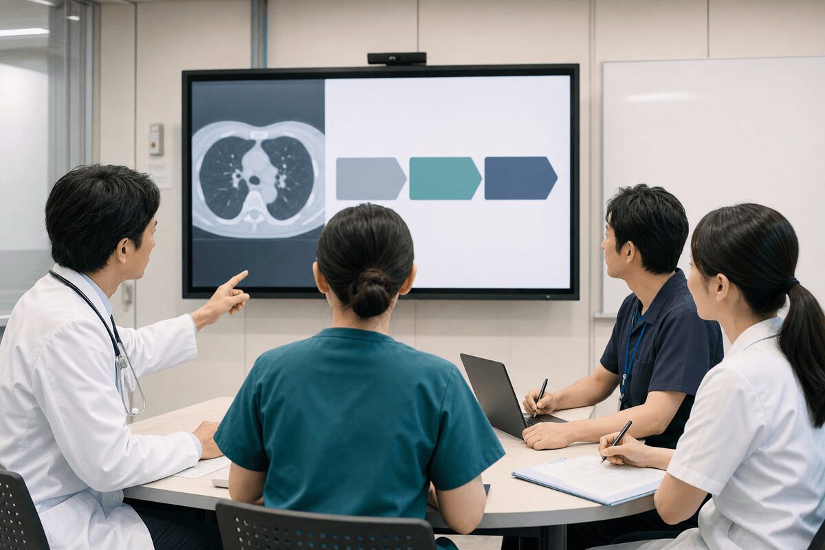 進行した肺がんでも治療と症状緩和、生活支援を続けるイメージ