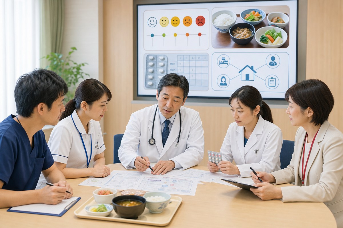 進行した膵臓がんの症状緩和と生活支援を検討する多職種医療チーム