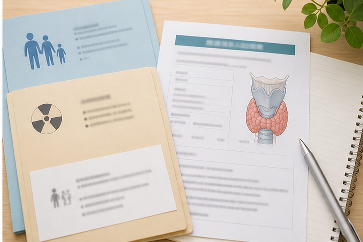 甲状腺がんの年齢と性別や家族歴のリスク要因を確認するメモ