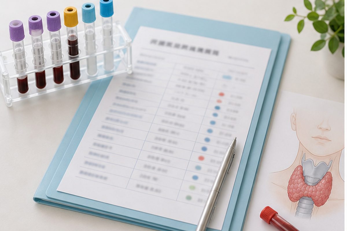 甲状腺がんの血液検査と腫瘍マーカーを確認する資料