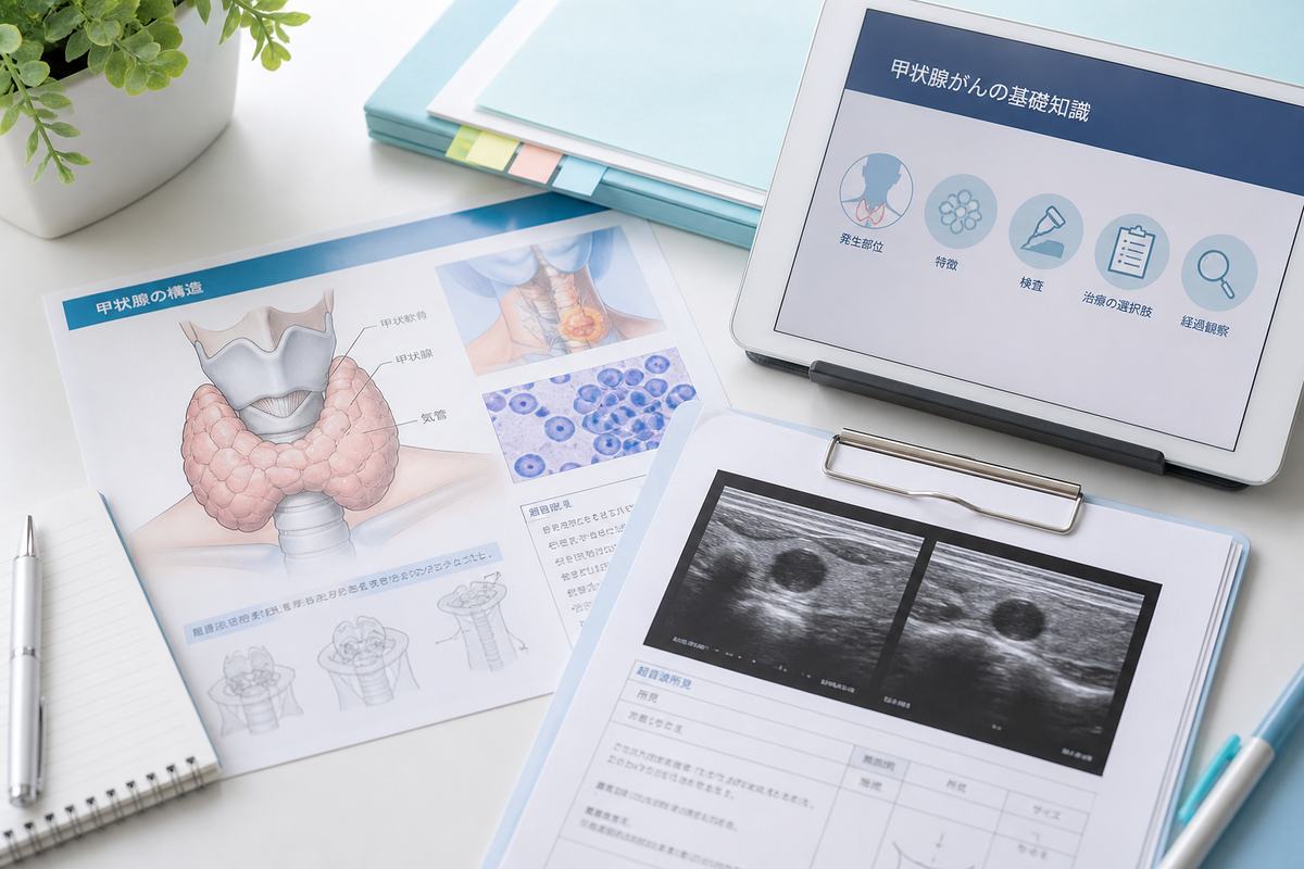 甲状腺がんの基本を医療資料で確認するイメージ