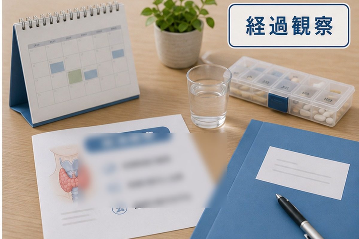 甲状腺がんステージ2の相談準備をする家族と医療資料