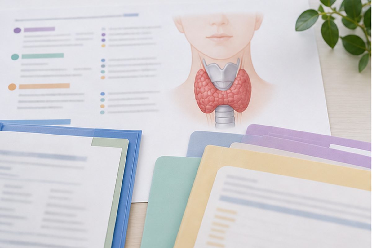 甲状腺がんの病理タイプ別に予後を整理する医療資料